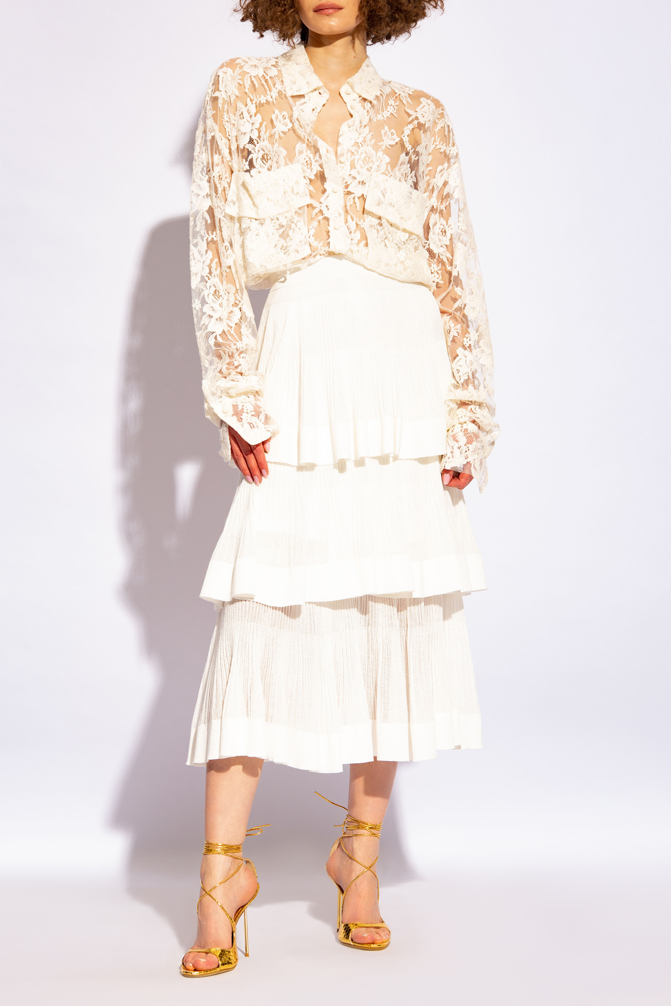 White Ruffled skirt Zimmermann - SchaferandweinerShops TW